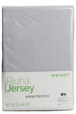 Jogi rjuha Jersey Merot 30cm - 160 x 200, Svetlo siva